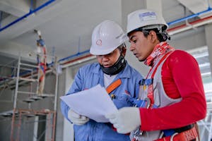 Equipe de construção profissional